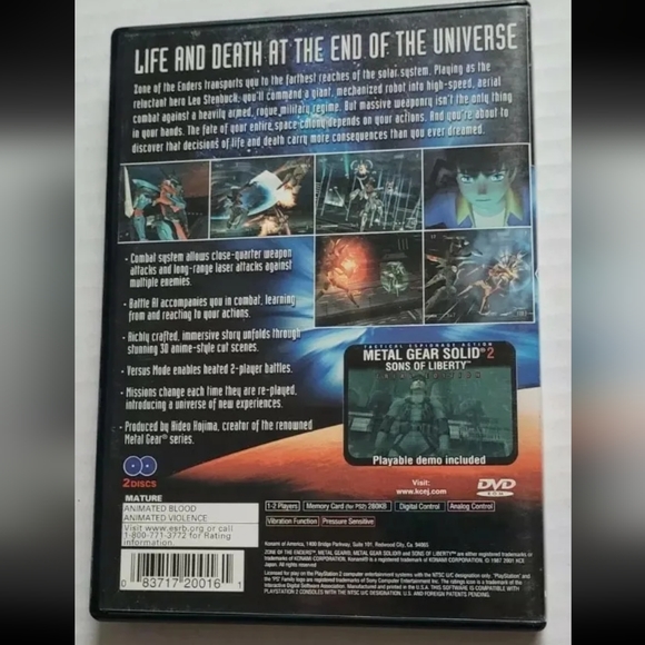 Zone of the Enders (PlayStation 2, 2001, Black Label) - Picture 2 of 8